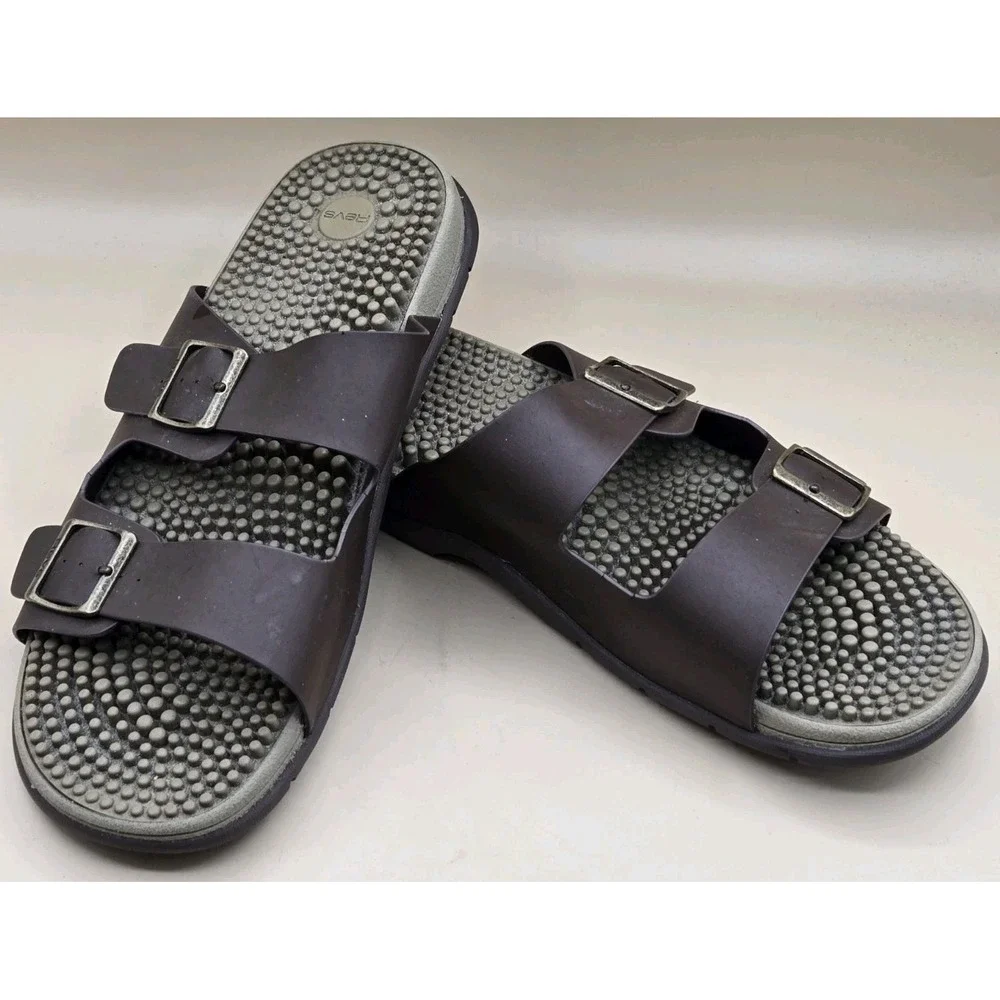 Revs Premium Reflexology Massage Sandals Shock Absorbing Cushion Comfort Size 11